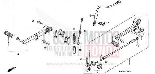 PEDALE DE FREIN/PEDALE DE CHANGEMENT VFR750RJ de 1988